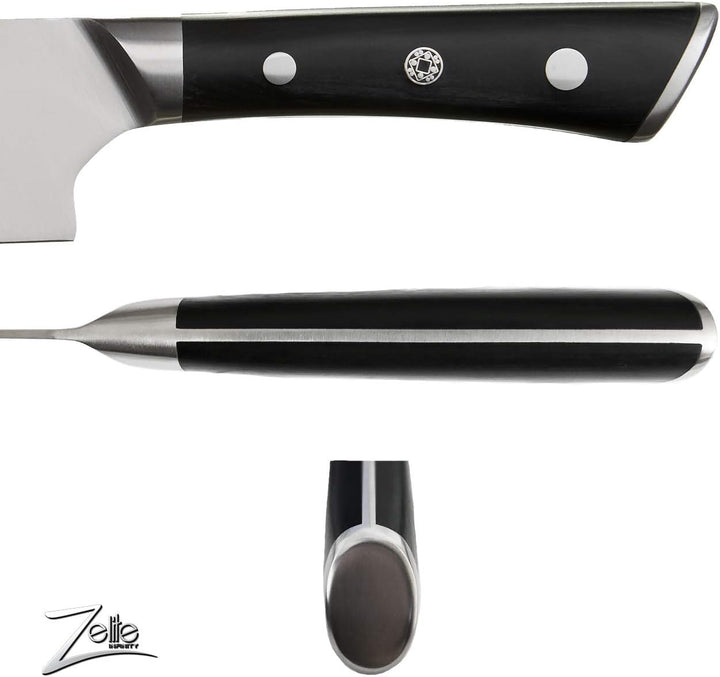 Zelite Damastmesser Set, Scharfes Küchenmesser &amp; Etui, 20,3 cm Japanisches Messer für Zuhause &amp; Gast
