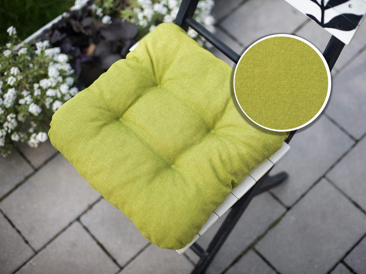 sunnypillow 4er Set Stuhlkissen 40x40 cm Bequeme 8cm Polsterauflage Auflage für Stühle/Bänke in Haus