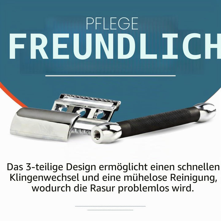 Merkur – Rasierer mit langem Griff – Schwarz, Chrom Silber/Schwarz, Silber/Schwarz
