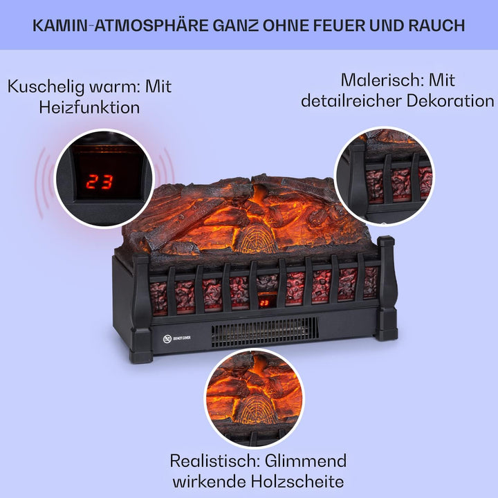 Klarstein Elektrokamin, Elektro Heizungen für Wohnzimmer & Innenräume, Elektrischer Kamin mit LED Fl