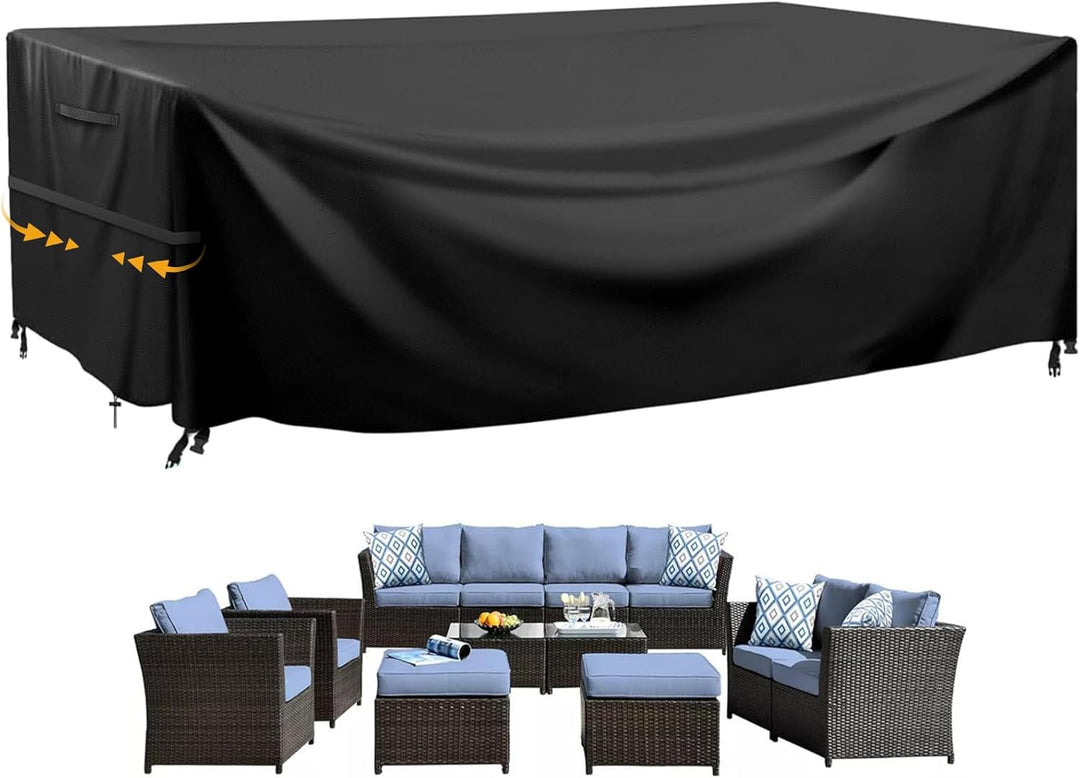 GARPROVM Abdeckung für Gartenmöbel, Abdeckplane Gartenmöbel Schutzhülle für Gartenmöbel Wasserdicht