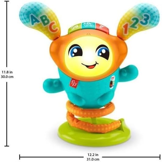 Fisher-Price Mon Petit DJ (französische Version), interaktives Spielzeug mit Lichtern und Animation,