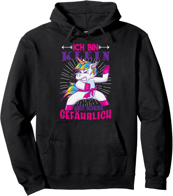 Klein Aber Scheiss Gefährlich Süsser Kampfzwerg Süsses Einhorn Pullover Hoodie
