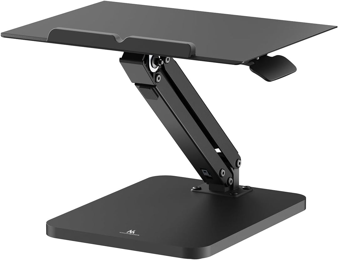 Maclean Schreibtischständer für Monitor oder Laptop | Höhenverstellbar 105-325 mm | Gasfedermechanis