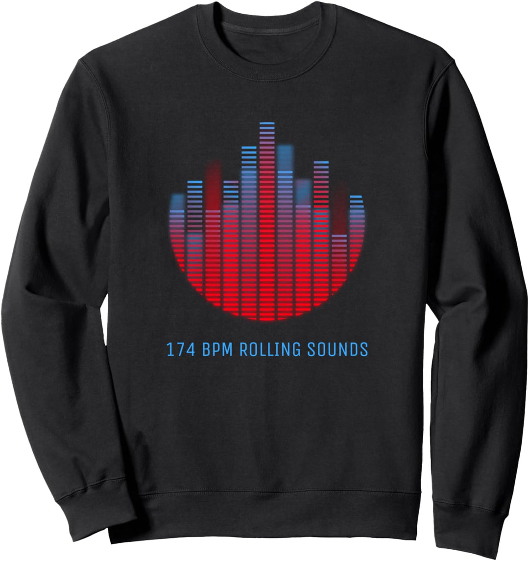 Justlist 174 BPM DnB Music Liquid EDM Drum and Bass Sweatshirt