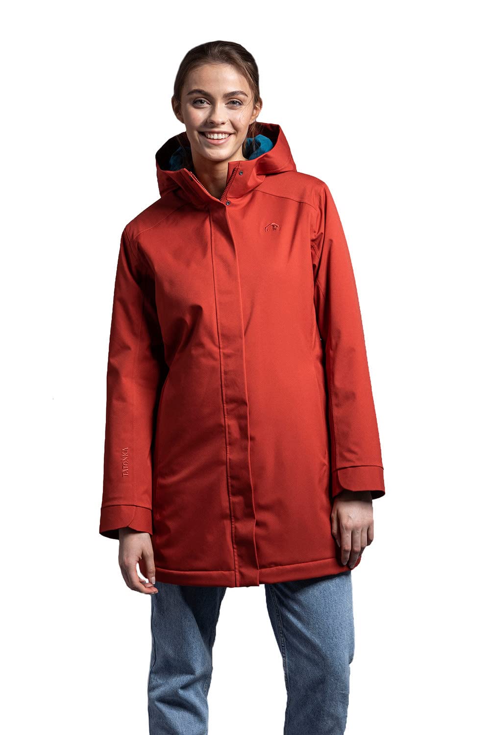 Tatonka STIR W's Hooded Coat Women Sunset Red 44, Sunset Red 44