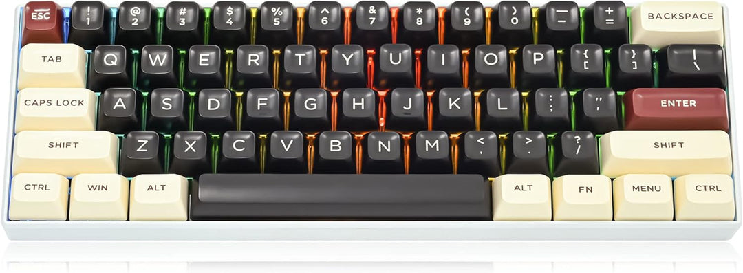 SOLIDEE 150 Tastenkappen 60 Prozent 150 Tasten Double Shot PBT Custom Gaming Keycaps ASA-Profil für
