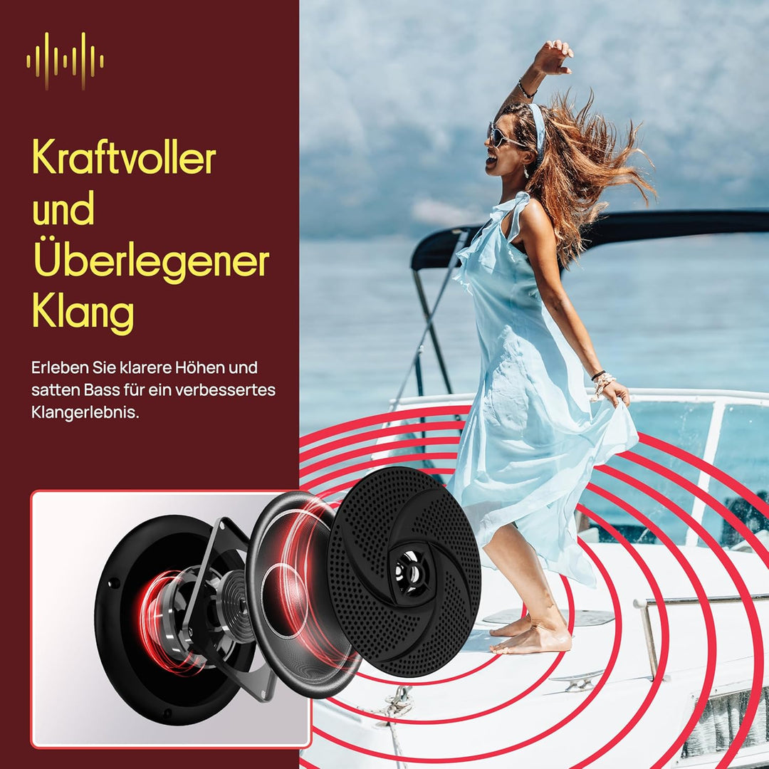 Pyle Marine Lautsprecher 16,51 cm (6,5 Zoll) Lautsprecher, 16,51 cm (6,5 Zoll) Lautsprecher