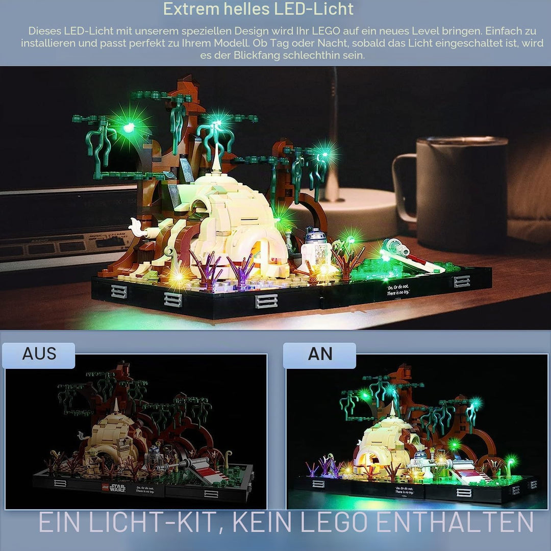 Licht-Set Für Lego 75330 Jedi Training on Dagobah - Diorama Bausteinen Modell - Modell Set Nicht Ent