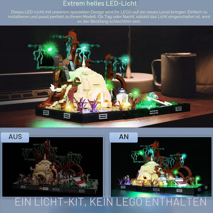 Licht-Set Für Lego 75330 Jedi Training on Dagobah - Diorama Bausteinen Modell - Modell Set Nicht Ent