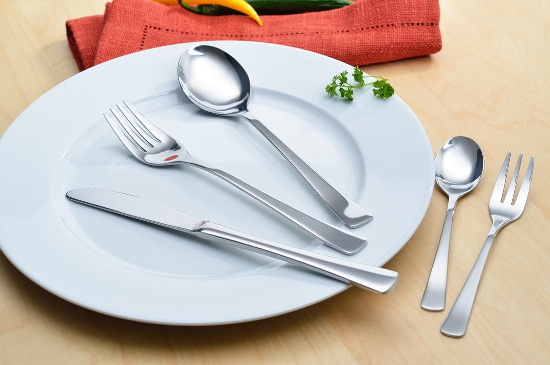 GRÄWE Besteckset für 6 Personen aus Edelstahl, Tafelbesteck Set 24-teilig, nickelfrei, rostfrei, han