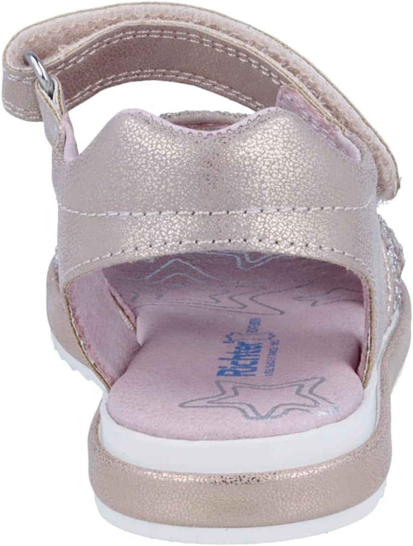 Richter Kinderschuhe Mädchen Halbschuhe Klett Sandale Rosa Freizeit 26 EU Crepe, 26 EU Crepe