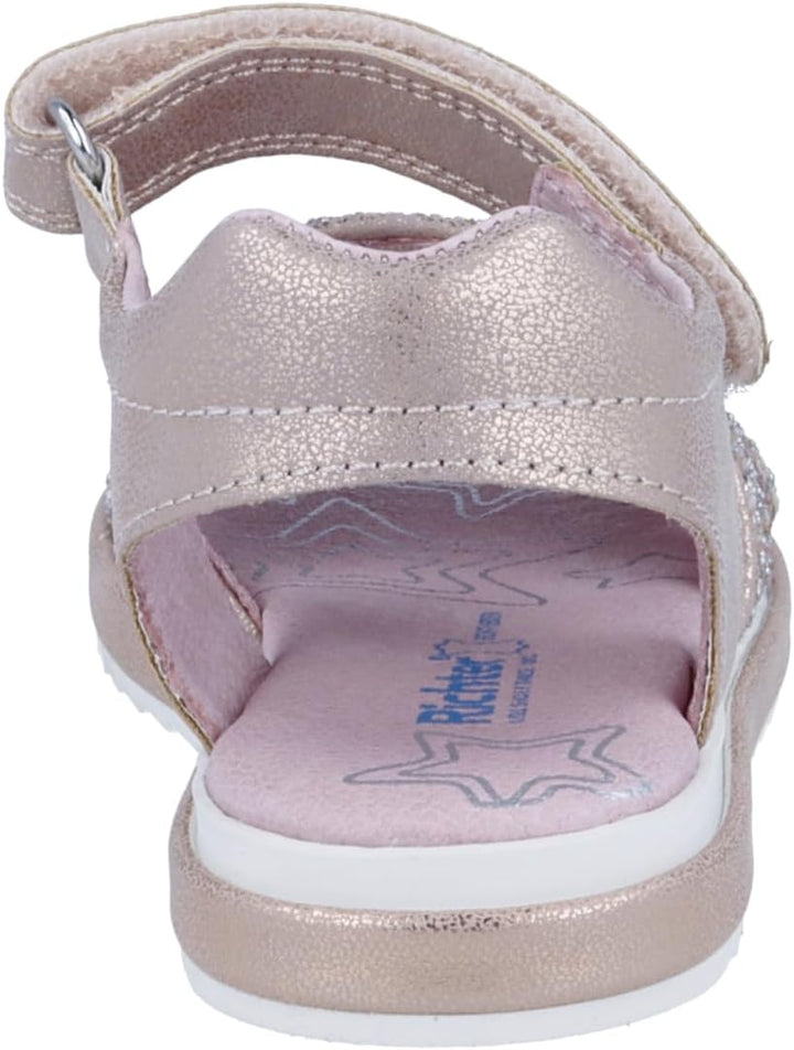 Richter Kinderschuhe Mädchen Halbschuhe Klett Sandale Rosa Freizeit 26 EU Crepe, 26 EU Crepe