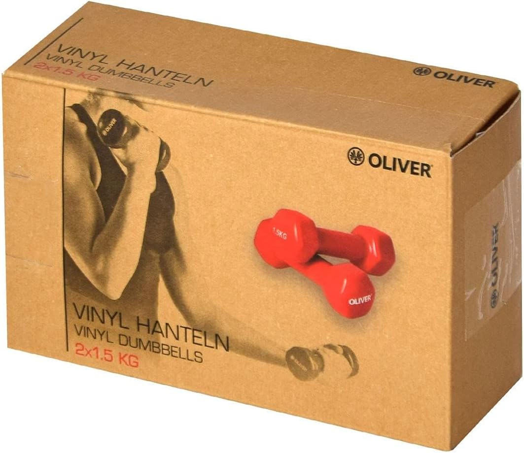 Oliver – Vinyl Kurzhanteln Set – Hantelset für Männer & Frauen – verschiedene Gewichte von 0,5 kg bi