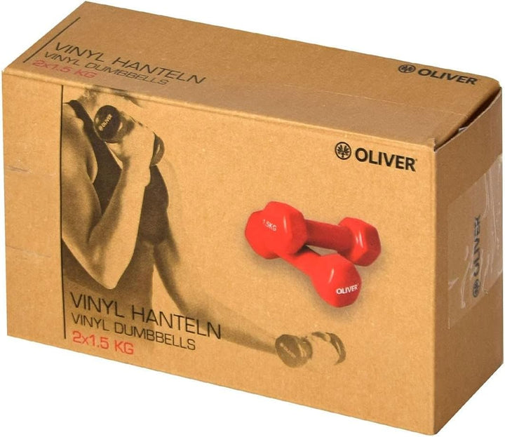 Oliver – Vinyl Kurzhanteln Set – Hantelset für Männer & Frauen – verschiedene Gewichte von 0,5 kg bi