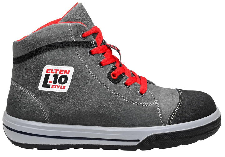 ELTEN Sicherheitsschuhe VINTAGE Pirate Mid ESD S3, Herren, Leder, Stahlkappe, leicht, sportlich, Gra