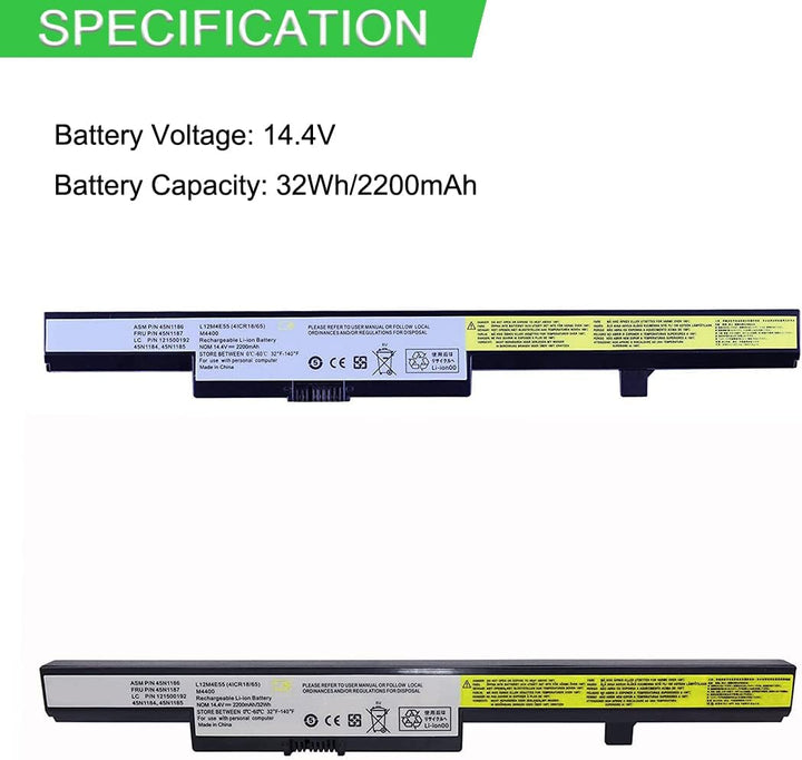 XITAIAN 14.4V 32Wh L12M4E55 L13M4A01 L13S4A01 L12L4E55 L13L4A01 Ersatz Laptop Akku für Lenovo IdeaPa