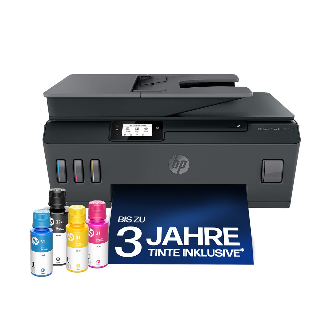 HP Smart Tank Plus 570 Multifunktionsdrucker (Drucker, Scanner, Kopierer, WLAN, AirPrint, 3-in-1, in