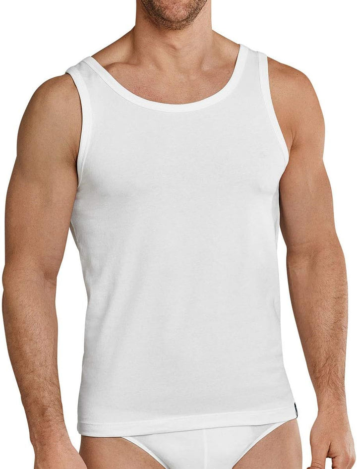 Schiesser Herren Achsel Shirt 95/5 2er Pack, Farbe:Weiss (100);Grösse:4/S