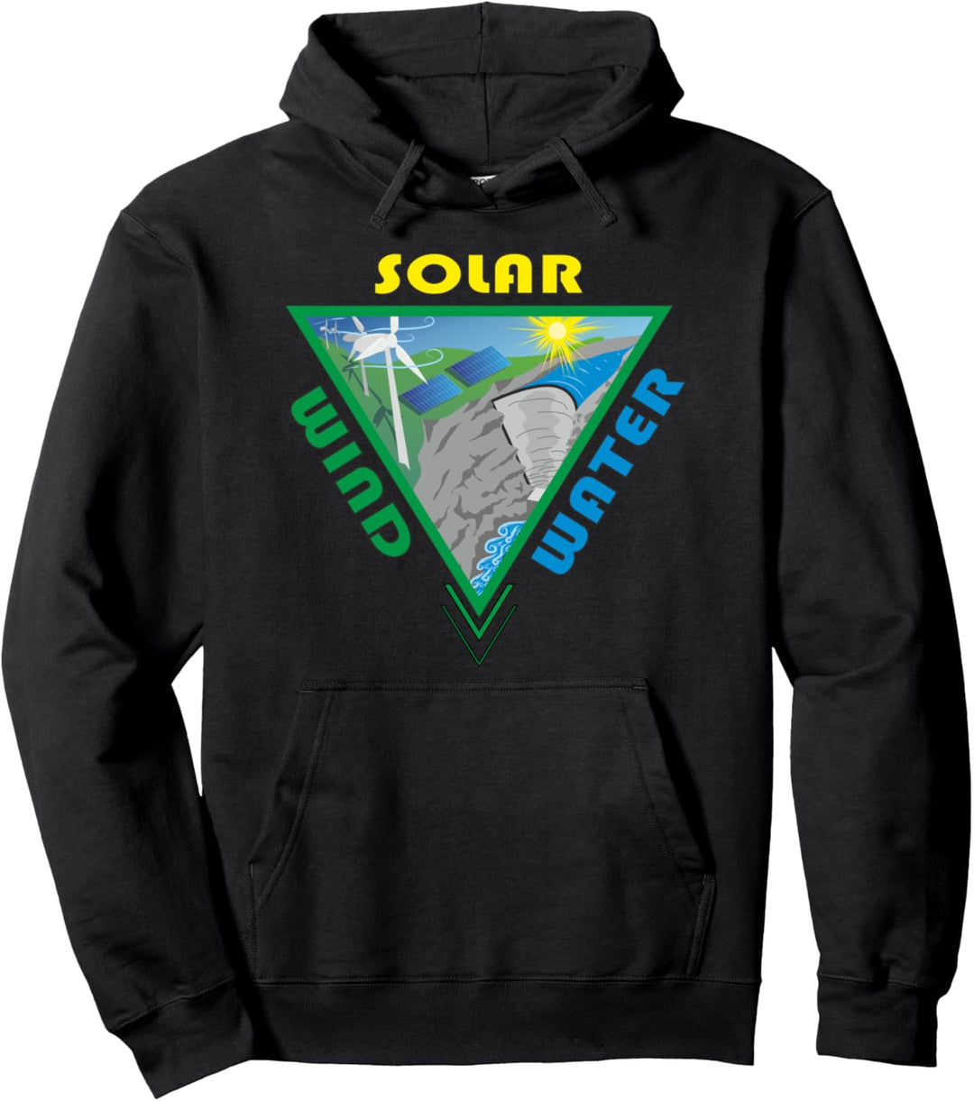 Solar Wasser Wind Nachhaltige Grüne Saubere Energie für Erde Pullover Hoodie