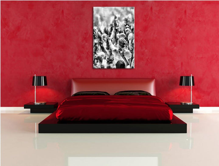 Pixxprint Monocrome, Farben Festival, Holi Indien, Format: 100x70 auf Leinwand, 100x70