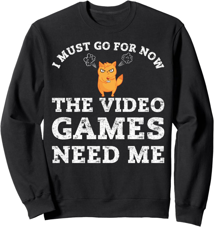 Video Gaming Taster Cat Streamer Funny Gamer Dad Geek Gift Sweatshirt