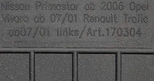 Fussmatten vorne für Opel Vivaro 1 2001-2014 Gummi Gummimatten, Vorne