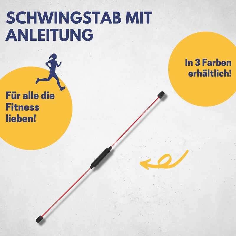 Best Sporting Schwingstab Fitness in 3 Farben I Swingstick für Ganzkörpertraining I Gymnastikstab mi