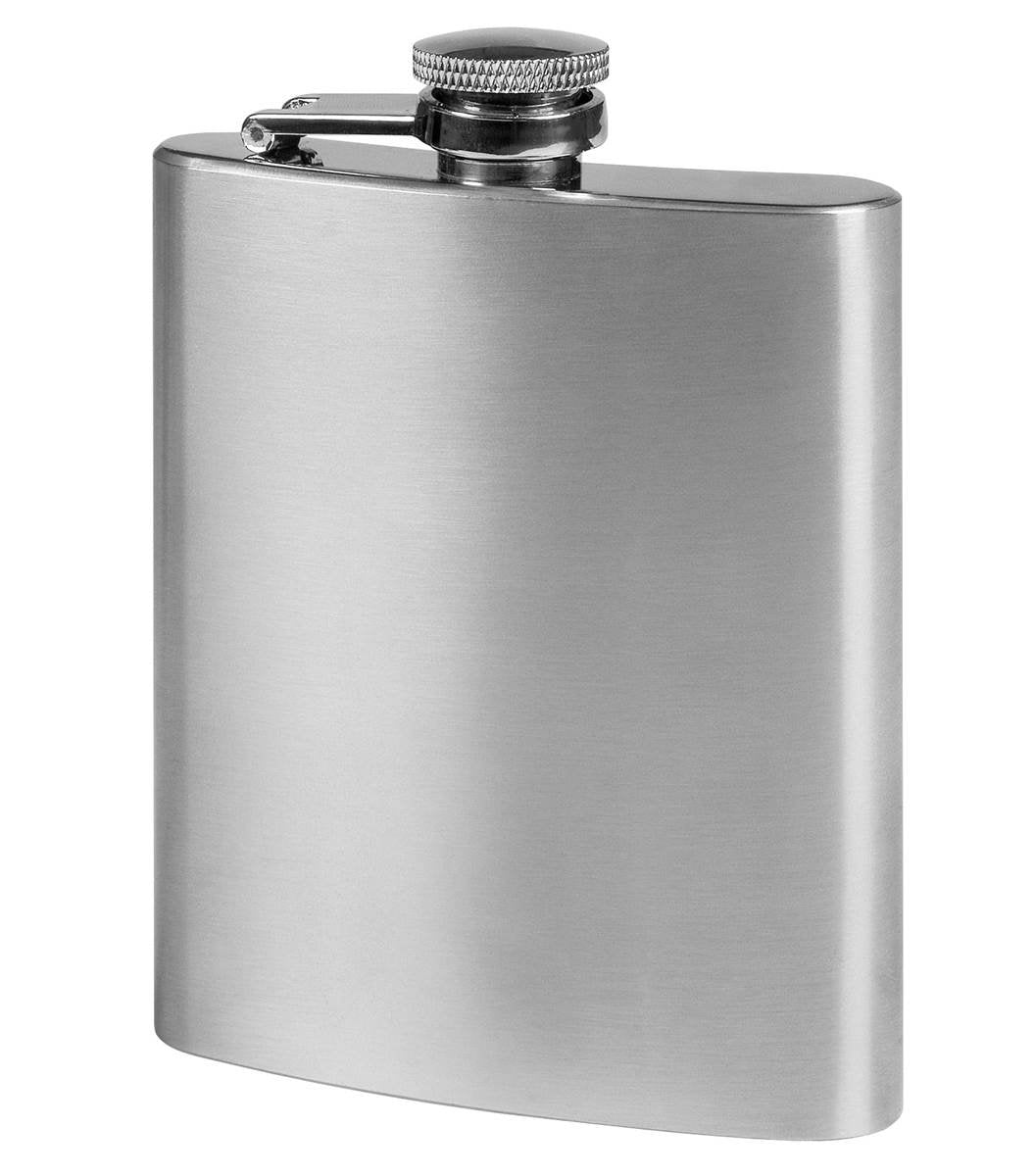 Leopold Vienna LV00526 Flachmann mittel 220 ml 98 x 24 x 128 mm, Edelstahl matt gebürstet