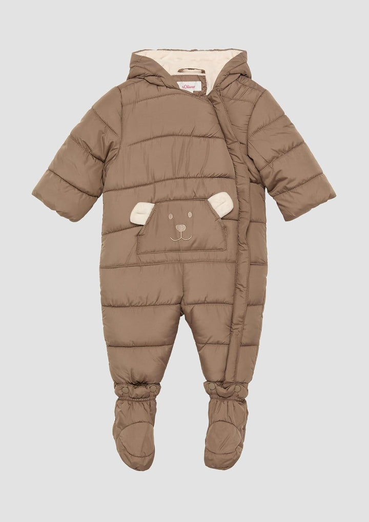 s.Oliver Junior Jungen 2149786 Schneeanzug mit Kapuze 92 Braun 8612, 92 Braun 8612
