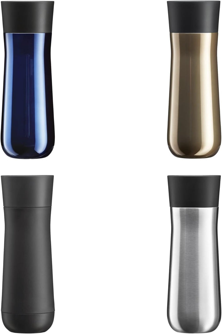 WMF Impulse Isolierbecher 350 ml, Thermobecher mit Automatikverschluss, 360°-Trinköffnung, hält Getr