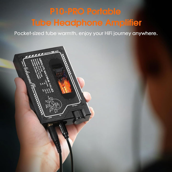 Nobsound Röhren Kopfhörerverstärker: Tragbarer HiFi-Mini-Verstärker mit JAN6418-Röhren, batteriebetr
