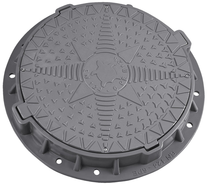 BABYLONPLAST Schachtabdeckung Kanaldeckel Ø600/800 Belastbar bis 12,5 t (125 kN) Kunststoff Schachtd
