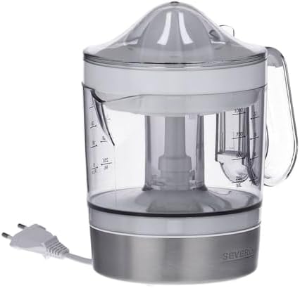 SEVERIN Citruspresse, Mit 2 Presskegeln, 40 W, CP3535, Weiss Weiss-Edelstahl, 40W