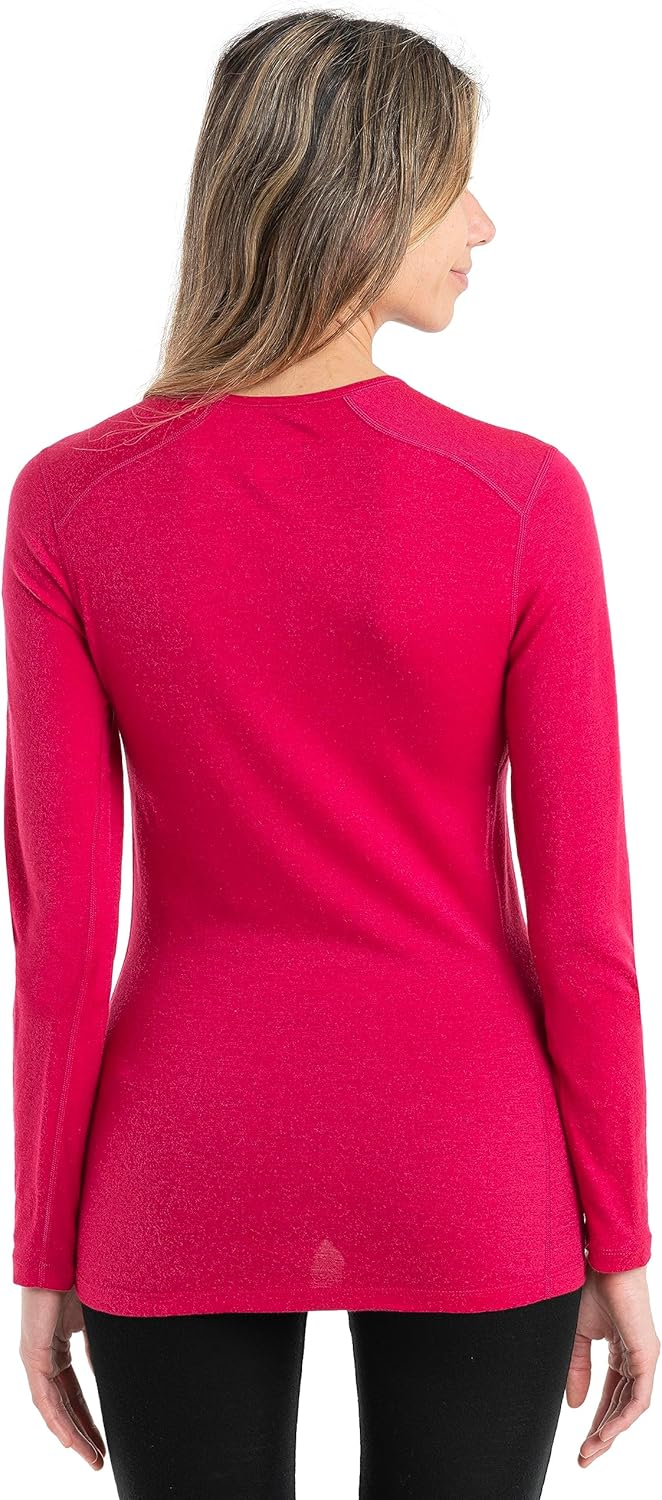 Icebreaker Damen Funktionsshirt Oasis Long Sleeve Crewe S Electron Pink, S Electron Pink