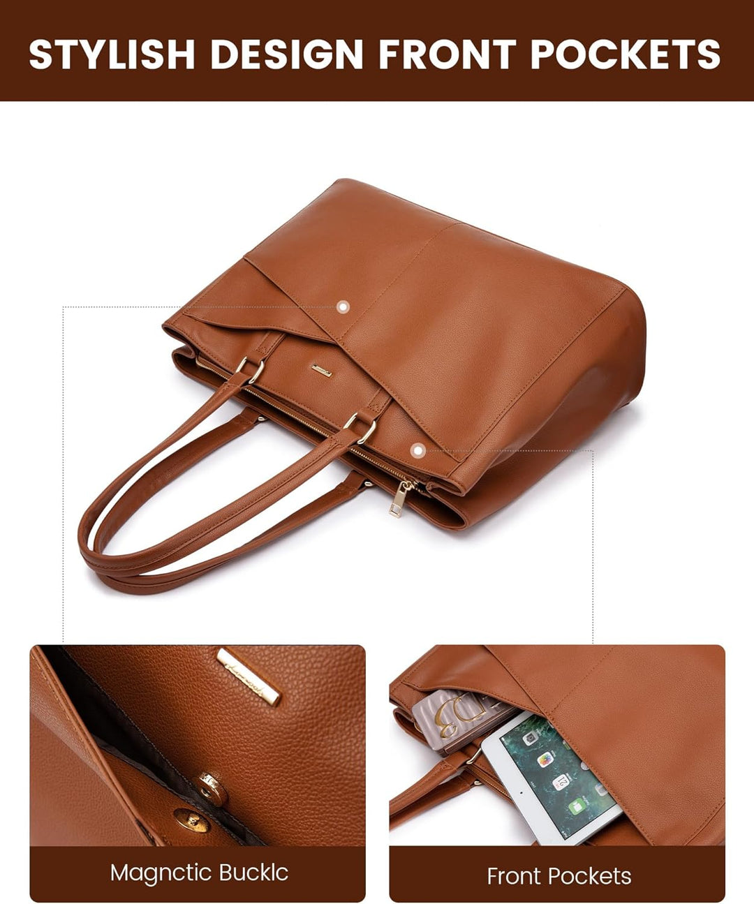 LOVEVOOK Laptop Handtasche Damen, Laptoptasche 15,6 Zoll Mittelgross Arbeitstasche Lehrertasche Shop