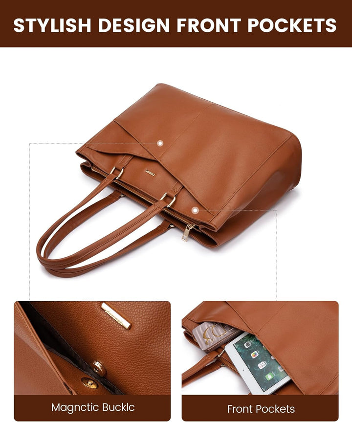 LOVEVOOK Laptop Handtasche Damen, Laptoptasche 15,6 Zoll Mittelgross Arbeitstasche Lehrertasche Shop
