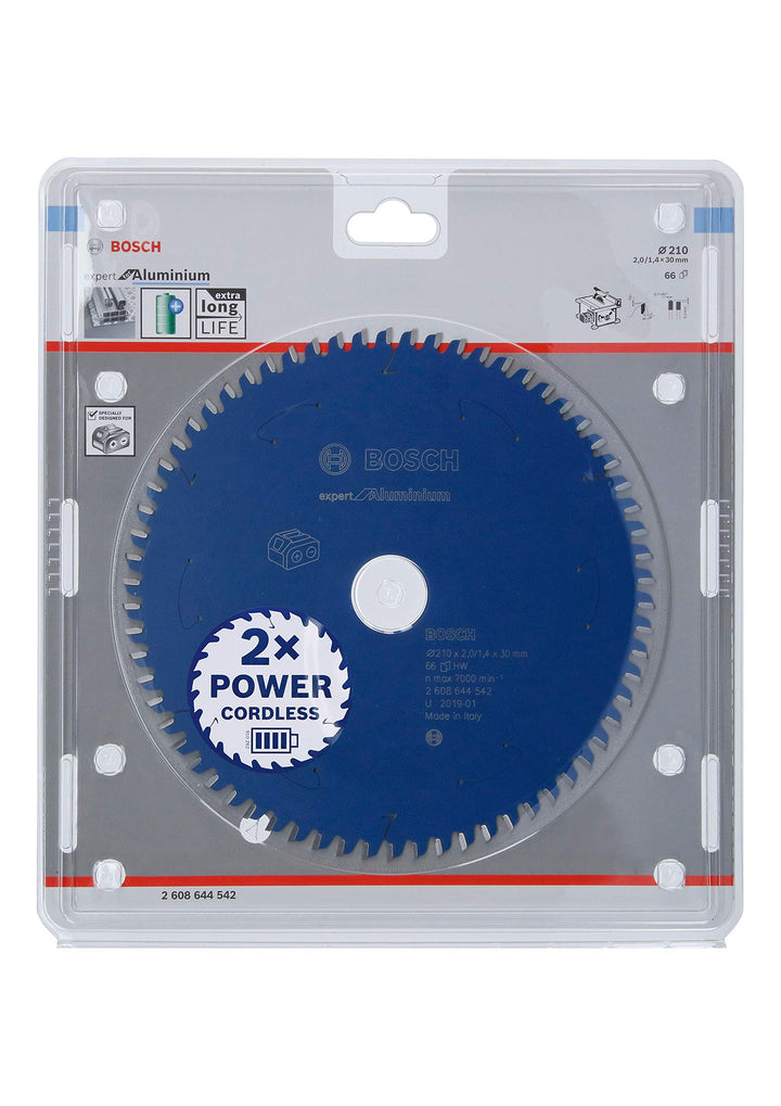 Bosch Accessories 1x Kreissägeblatt Expert for Aluminium (Aluminium, Sägeblatt Ø 210 x 30 x 2 mm, 66