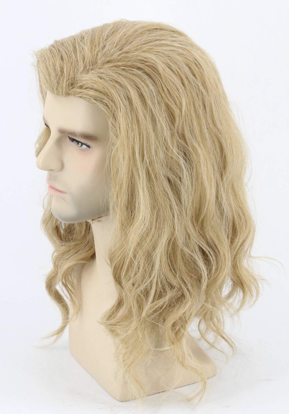 Topcosplay Cosplay Perücke für Herren Lang Gelockt Aschblond Perücke für Cosplay Halloween Kostüm Th