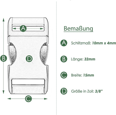 Metall-Klickverschluss Alumaxx, 8er Set, 3/8" / Klippverschluss/Steckschliesser / Steckverschluss fü