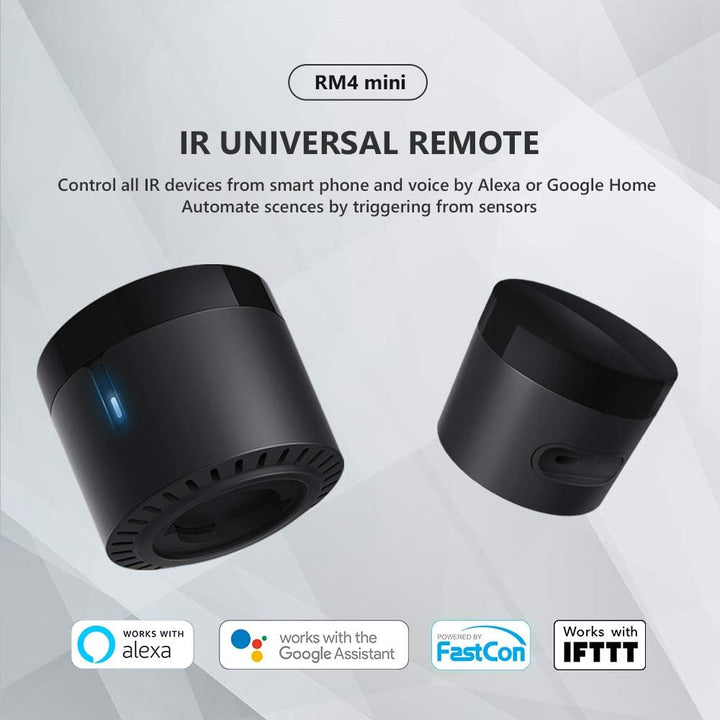 Broadlink - RM4 Mini - Universelle IR-Audio-Video-Fernbedienung, Smart Home WLAN Remote-Hub, kompati