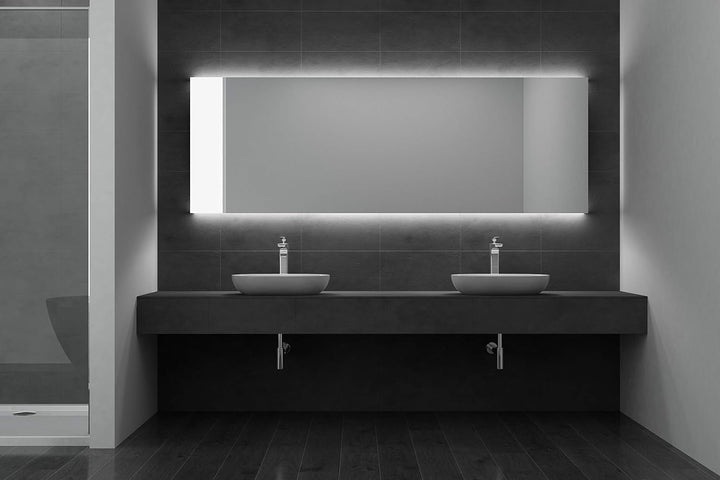 doporro Design Waschbecken Bad 54x34x10,5cm | Waschtisch aus hochwertigem Guss-Marmor in Weiss Hochg