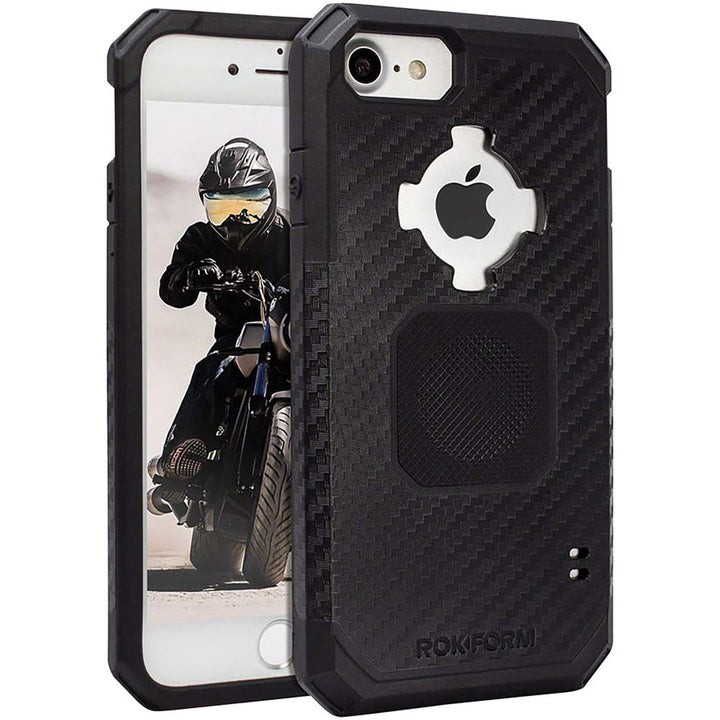 Rokform - Magnetische iPhone SE (2. Generation)/8/7/6 Hülle mit Drehverschluss-Halterung, Militärqua