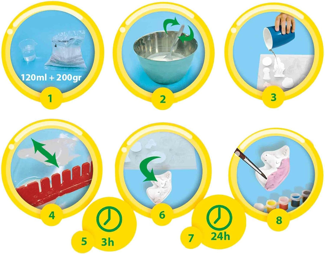 SES Creative Gips & Malset - Glitzerschmetterlinge + Einhörner Set Glitzerschmetterlinge und Einhörn