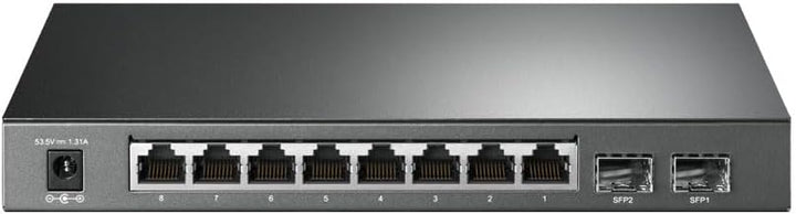 TP-Link TL-SG2210P 10-Port Smart Switch mit 8 PoE+ Ports (61 Watt, Zentrales Cloud-Management, In Om