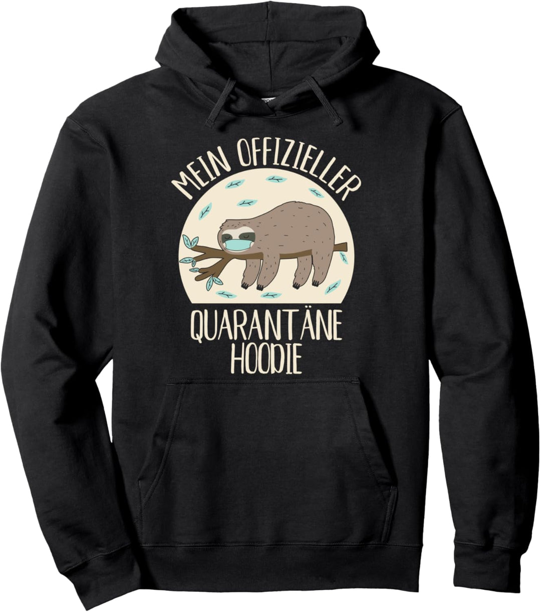 Mein offizieller Quarantäne Hoodie Faultier Mit Maske Pullover Hoodie
