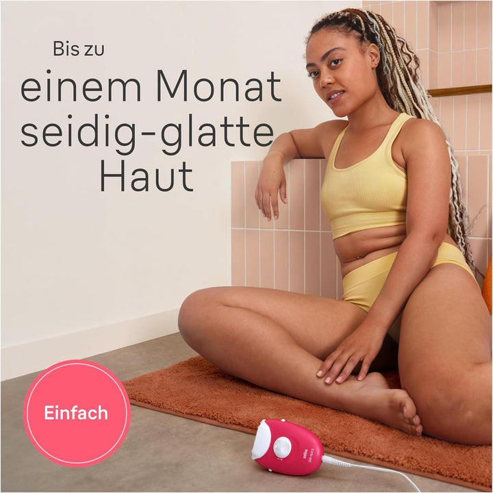 Braun Silk-épil 3, kabelgebundener Epilierer Damen für Haarentfernung, Rasieraufsatz und Trimmeraufs
