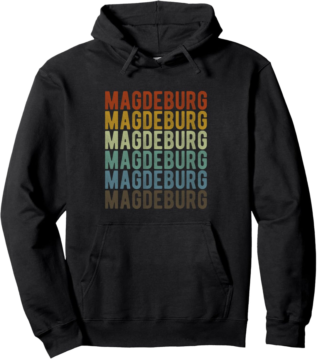 Magdeburg Stadt Retro Vintage Pullover Hoodie