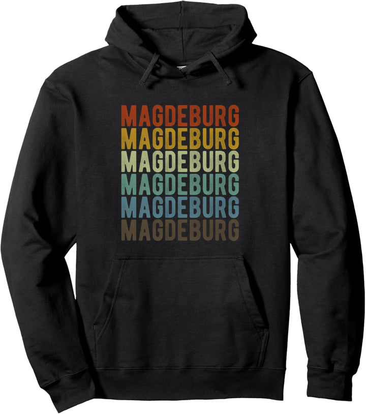 Magdeburg Stadt Retro Vintage Pullover Hoodie