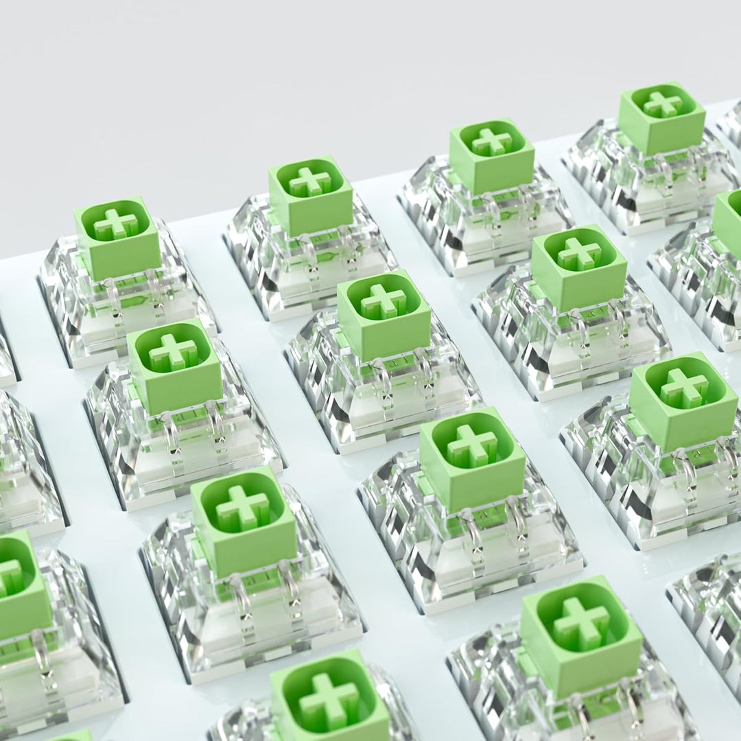 Zjmehty Kailh Box Jade Schalter für mechanische Gaming Tastatur,3-Pin 50gf Clicky/lubed/Dust&Waterpr